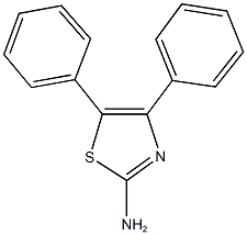 4,5-diphenyl-1,3-thiazol-2-ylamine,,结构式