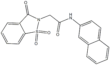 2-(1,1-dioxido-3-oxo-1,2-benzisothiazol-2(3H)-yl)-N-(2-naphthyl)acetamide,,结构式