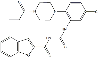 N-(1-benzofuran-2-ylcarbonyl)-N'-[5-chloro-2-(4-propionyl-1-piperazinyl)phenyl]thiourea