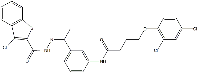  N-(3-{N-[(3-chloro-1-benzothien-2-yl)carbonyl]ethanehydrazonoyl}phenyl)-4-(2,4-dichlorophenoxy)butanamide