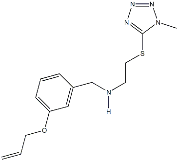 N-[3-(allyloxy)benzyl]-N-{2-[(1-methyl-1H-tetraazol-5-yl)sulfanyl]ethyl}amine Structure