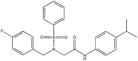 2-[(4-fluorobenzyl)(phenylsulfonyl)amino]-N-(4-isopropylphenyl)acetamide