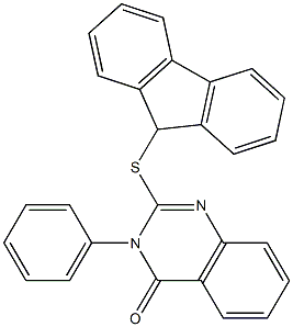 2-(9H-fluoren-9-ylsulfanyl)-3-phenyl-4(3H)-quinazolinone 结构式