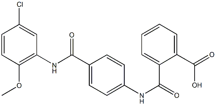 2-({4-[(5-chloro-2-methoxyanilino)carbonyl]anilino}carbonyl)benzoic acid Structure