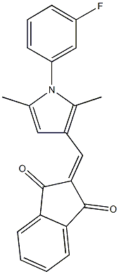  2-{[1-(3-fluorophenyl)-2,5-dimethyl-1H-pyrrol-3-yl]methylene}-1H-indene-1,3(2H)-dione