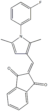 2-{[1-(3-fluorophenyl)-2,5-dimethyl-1H-pyrrol-3-yl]methylene}-1H-indene-1,3(2H)-dione