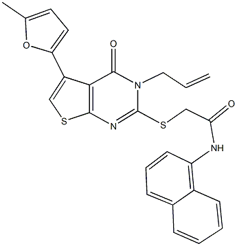 2-{[3-allyl-5-(5-methyl-2-furyl)-4-oxo-3,4-dihydrothieno[2,3-d]pyrimidin-2-yl]sulfanyl}-N-(1-naphthyl)acetamide