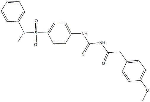 4-[({[(4-methoxyphenyl)acetyl]amino}carbothioyl)amino]-N-methyl-N-phenylbenzenesulfonamide