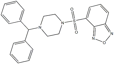 4-[(4-benzhydryl-1-piperazinyl)sulfonyl]-2,1,3-benzoxadiazole Structure