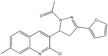 3-[1-acetyl-3-(2-furyl)-4,5-dihydro-1H-pyrazol-5-yl]-2-chloro-7-methylquinoline