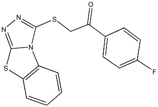 1-(4-fluorophenyl)-2-([1,2,4]triazolo[3,4-b][1,3]benzothiazol-3-ylsulfanyl)ethanone Struktur
