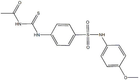 4-{[(acetylamino)carbothioyl]amino}-N-(4-methoxyphenyl)benzenesulfonamide 结构式