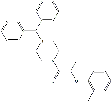 2-(4-benzhydryl-1-piperazinyl)-1-methyl-2-oxoethyl 2-methylphenyl ether