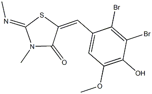 5-(2,3-dibromo-4-hydroxy-5-methoxybenzylidene)-3-methyl-2-(methylimino)-1,3-thiazolidin-4-one