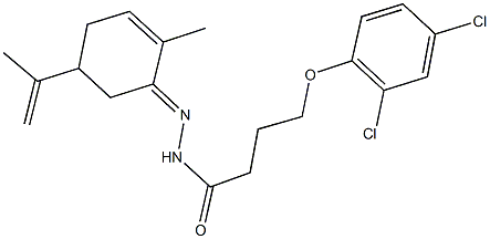 4-(2,4-dichlorophenoxy)-N'-(5-isopropenyl-2-methylcyclohex-2-en-1-ylidene)butanohydrazide,,结构式