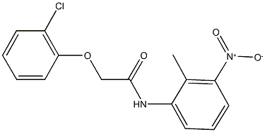 2-(2-chlorophenoxy)-N-{3-nitro-2-methylphenyl}acetamide,,结构式
