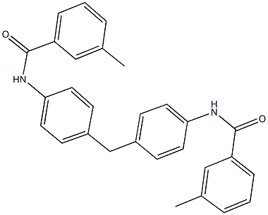 3-methyl-N-(4-{4-[(3-methylbenzoyl)amino]benzyl}phenyl)benzamide Struktur