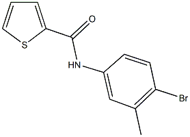 N-(4-bromo-3-methylphenyl)-2-thiophenecarboxamide,,结构式