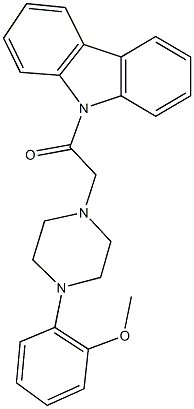 2-{4-[2-(9H-carbazol-9-yl)-2-oxoethyl]-1-piperazinyl}phenyl methyl ether Structure