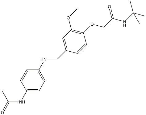 2-(4-{[4-(acetylamino)anilino]methyl}-2-methoxyphenoxy)-N-(tert-butyl)acetamide