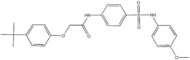 2-(4-tert-butylphenoxy)-N-{4-[(4-methoxyanilino)sulfonyl]phenyl}acetamide Struktur