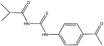 N-(4-acetylphenyl)-N'-isobutyrylthiourea Struktur
