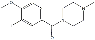 2-iodo-4-[(4-methyl-1-piperazinyl)carbonyl]phenyl methyl ether 结构式