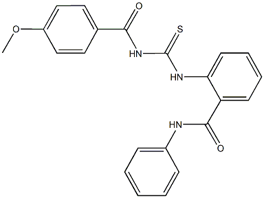 2-({[(4-methoxybenzoyl)amino]carbothioyl}amino)-N-phenylbenzamide