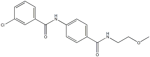 3-chloro-N-(4-{[(2-methoxyethyl)amino]carbonyl}phenyl)benzamide