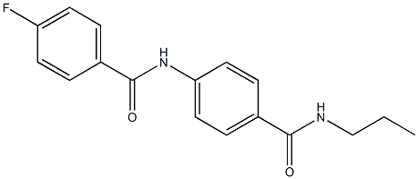 4-fluoro-N-{4-[(propylamino)carbonyl]phenyl}benzamide 结构式