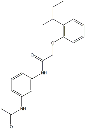 N-[3-(acetylamino)phenyl]-2-[2-(sec-butyl)phenoxy]acetamide Struktur