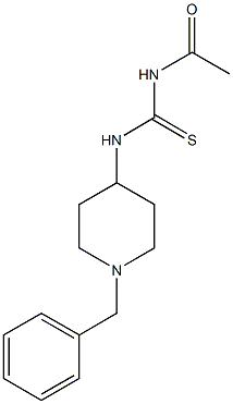 N-acetyl-N'-(1-benzyl-4-piperidinyl)thiourea Struktur