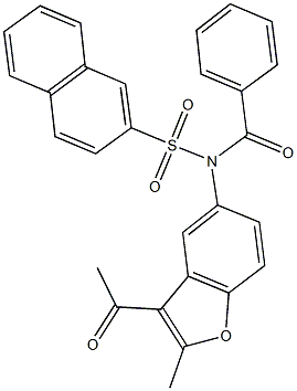 N-(3-acetyl-2-methyl-1-benzofuran-5-yl)-N-benzoyl-2-naphthalenesulfonamide