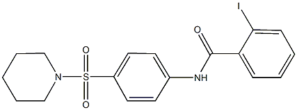 2-iodo-N-[4-(piperidin-1-ylsulfonyl)phenyl]benzamide