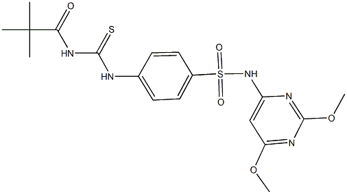  N-(2,6-dimethoxy-4-pyrimidinyl)-4-({[(2,2-dimethylpropanoyl)amino]carbothioyl}amino)benzenesulfonamide