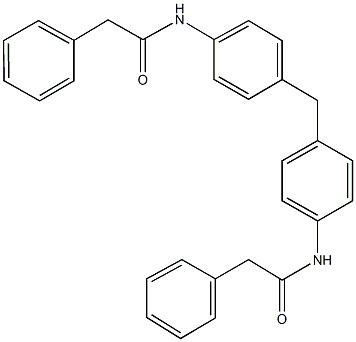 2-phenyl-N-(4-{4-[(phenylacetyl)amino]benzyl}phenyl)acetamide Struktur