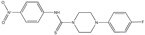 4-(4-fluorophenyl)-N-{4-nitrophenyl}-1-piperazinecarbothioamide Structure