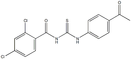 N-(4-acetylphenyl)-N'-(2,4-dichlorobenzoyl)thiourea Structure