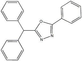 2-benzhydryl-5-phenyl-1,3,4-oxadiazole,,结构式