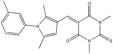 5-{[2,5-dimethyl-1-(3-methylphenyl)-1H-pyrrol-3-yl]methylene}-1,3-dimethyl-2-thioxodihydro-4,6(1H,5H)-pyrimidinedione