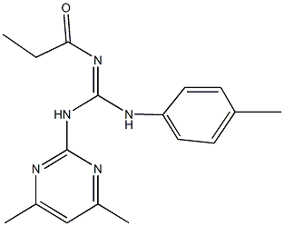  N-(4,6-dimethyl-2-pyrimidinyl)-N'-(4-methylphenyl)-N''-propionylguanidine
