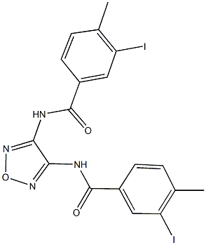 3-iodo-N-{4-[(3-iodo-4-methylbenzoyl)amino]-1,2,5-oxadiazol-3-yl}-4-methylbenzamide 结构式