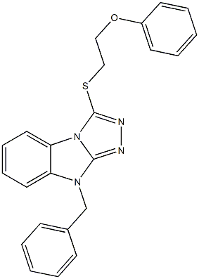  2-[(9-benzyl-9H-[1,2,4]triazolo[4,3-a]benzimidazol-3-yl)sulfanyl]ethyl phenyl ether