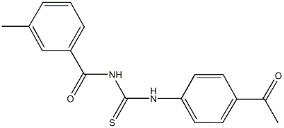N-(4-acetylphenyl)-N'-(3-methylbenzoyl)thiourea Struktur