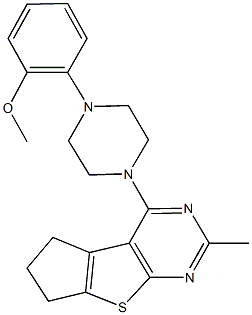 4-[4-(2-methoxyphenyl)-1-piperazinyl]-2-methyl-6,7-dihydro-5H-cyclopenta[4,5]thieno[2,3-d]pyrimidine