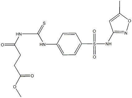 methyl 4-{[(4-{[(5-methyl-3-isoxazolyl)amino]sulfonyl}anilino)carbothioyl]amino}-4-oxobutanoate,,结构式