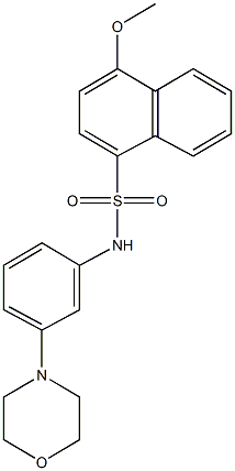 4-methoxy-N-[3-(4-morpholinyl)phenyl]-1-naphthalenesulfonamide Struktur
