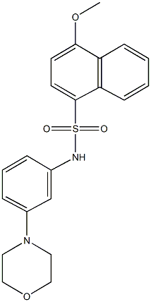 4-methoxy-N-[3-(4-morpholinyl)phenyl]-1-naphthalenesulfonamide