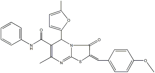 2-(4-methoxybenzylidene)-7-methyl-5-(5-methyl-2-furyl)-3-oxo-N-phenyl-2,3-dihydro-5H-[1,3]thiazolo[3,2-a]pyrimidine-6-carboxamide