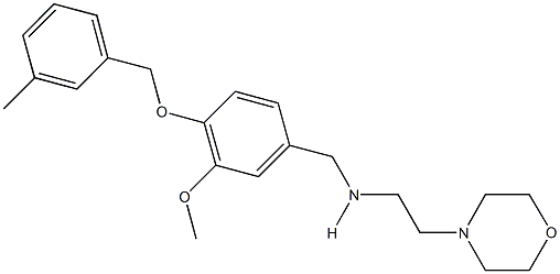 N-{3-methoxy-4-[(3-methylbenzyl)oxy]benzyl}-N-[2-(4-morpholinyl)ethyl]amine